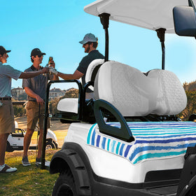 Stripe pattern adds timeless style to any golf cart interior.