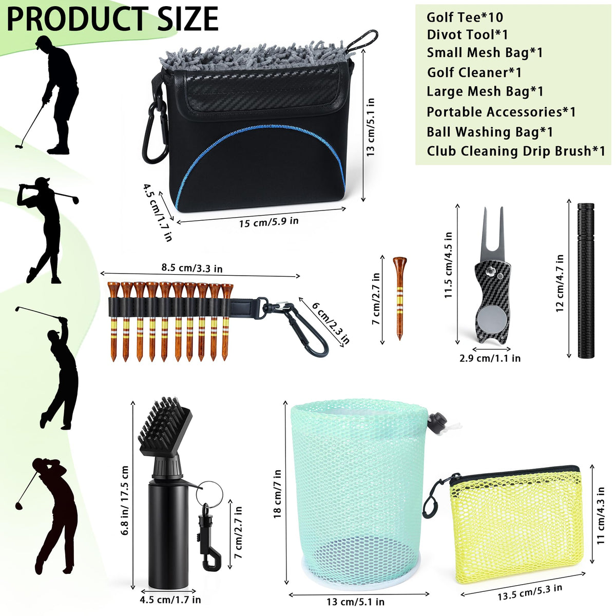 YOLIBON club brush with water for quick on-course cleaning