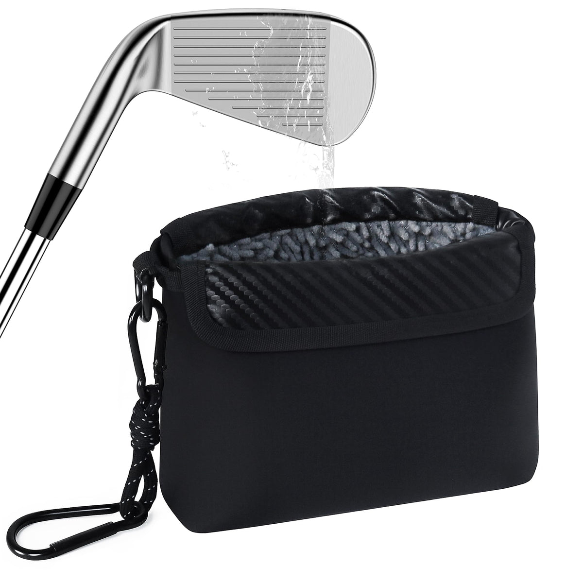 YOLIBON golf cleaning bag with waterproof liner ready for mess-free rounds.