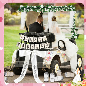 Yoloodayy sheer draping fabric creates soft, romantic folds for the setup.