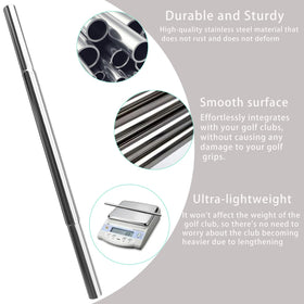 Stainless steel golf extender demonstrating durability across rounds