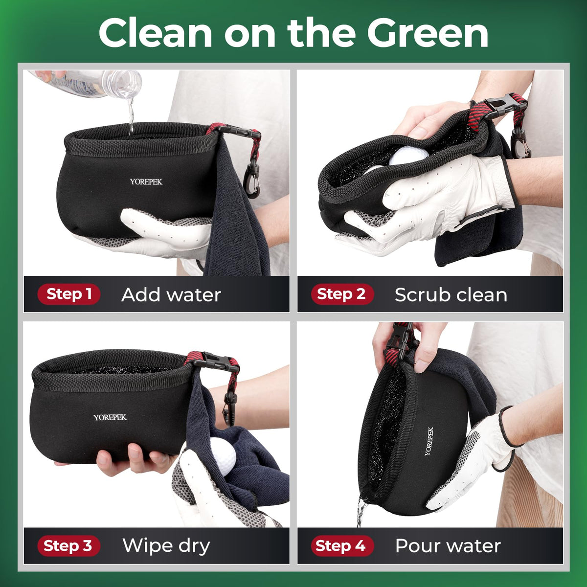 YOREPEK easy-detach towel strip for fast cleanup