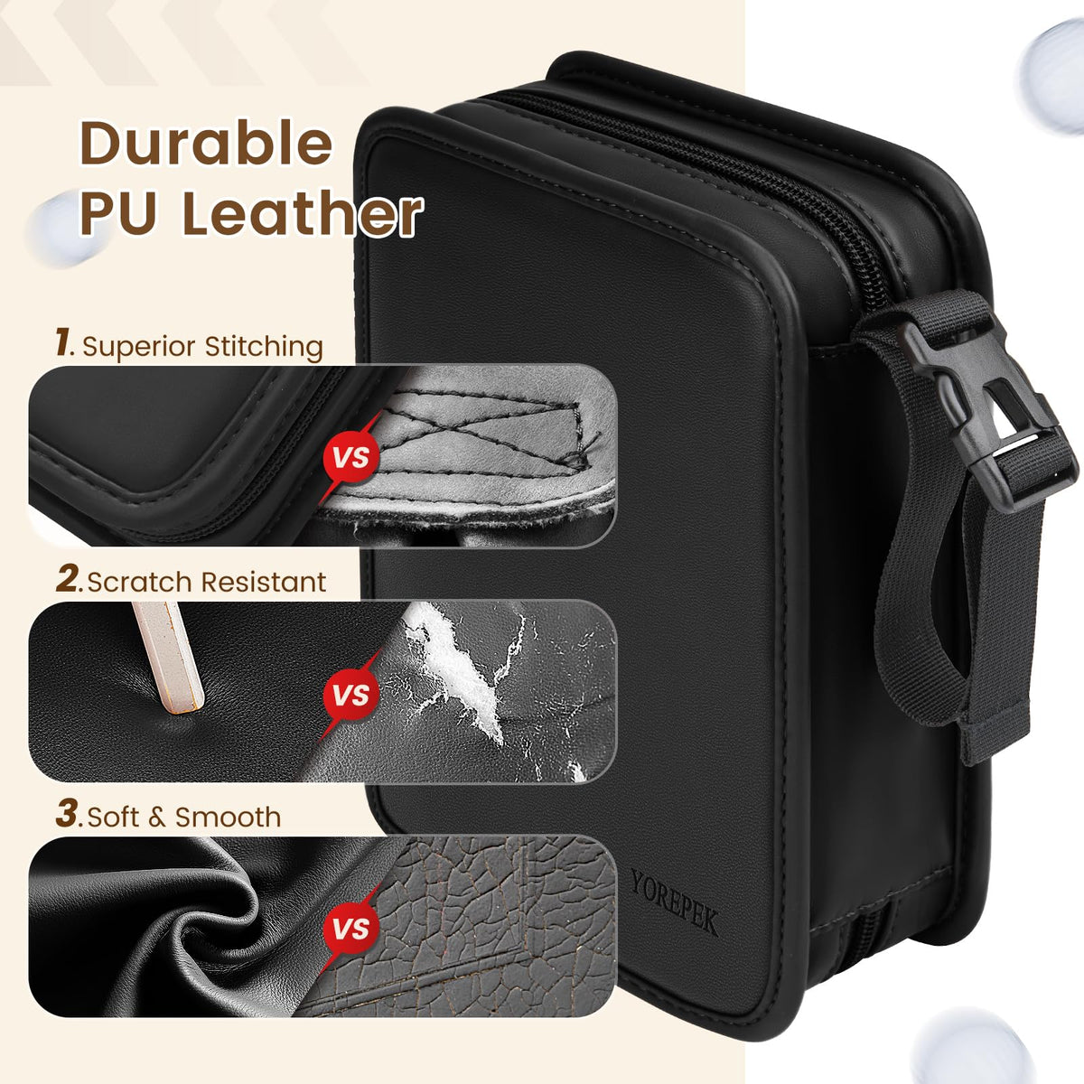 YOREPEK golf brush offers effective cleaning in a compact form.