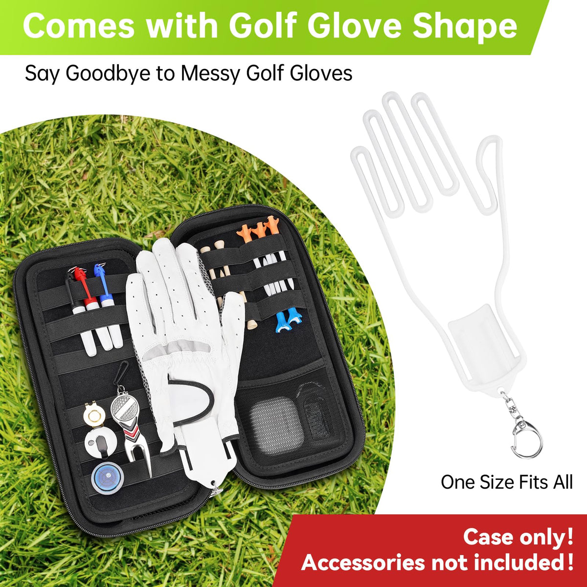 Interior shows ball storage capacity in YOREPEK case for balls