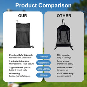 YoSonwChing universal compatibility fits most standard push carts on the course