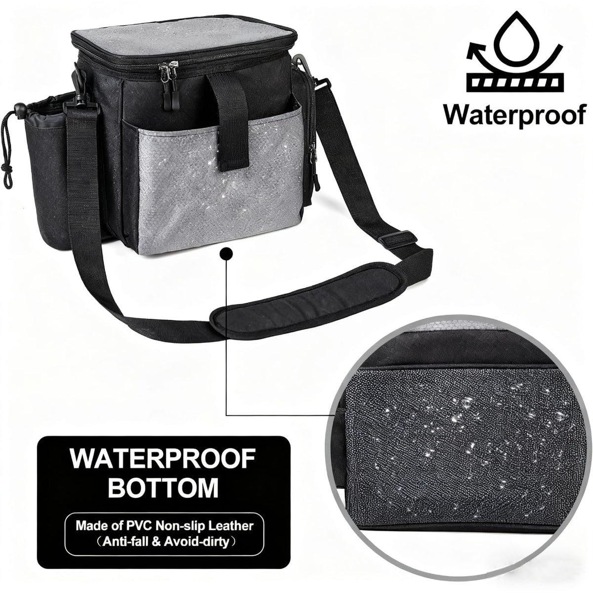 Detachable adjustable shoulder strap on the Yosoo Health Gear disc bag.