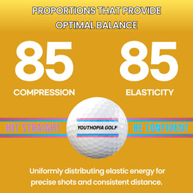 YOUTHOPIA GOLF 12-ball pack ideal for gifting or practice rounds