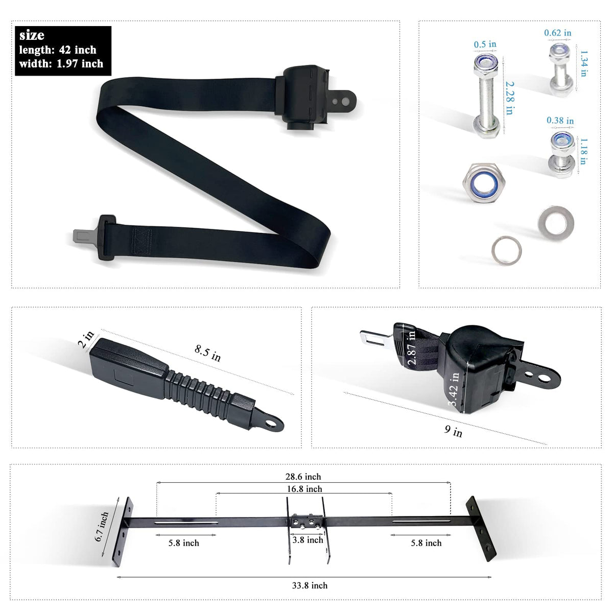 YOUXIFUN black bracket on cart delivers a clean, low-profile fit.