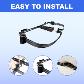 YOUXIFUN push button release buckles enable quick belt operation.