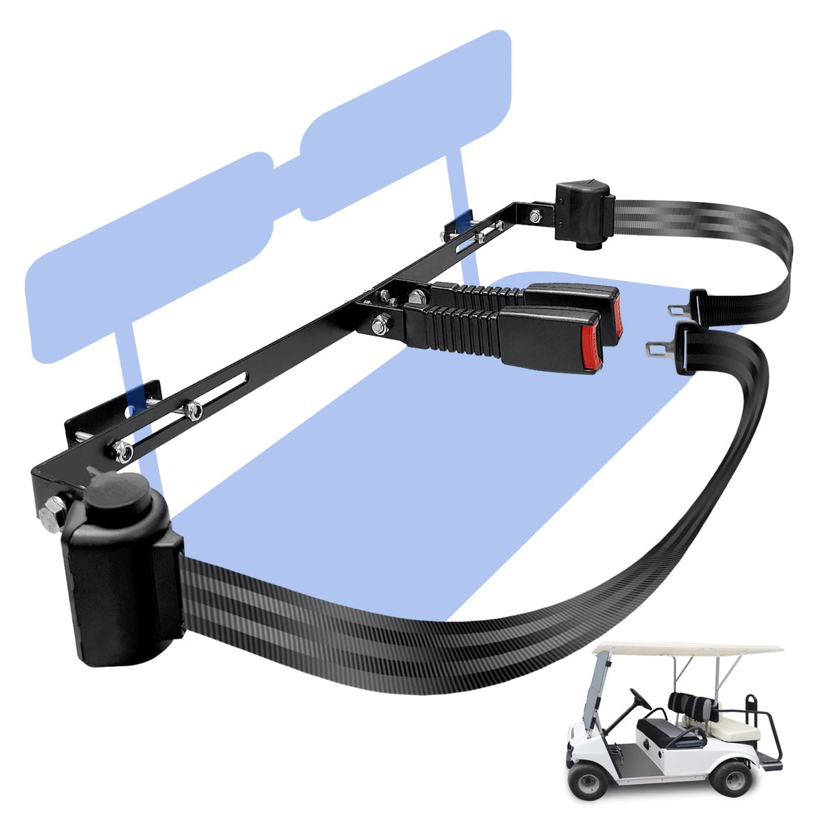 YOUXIFUN retractable seat belt bracket bar enables secure mounting on most golf carts.