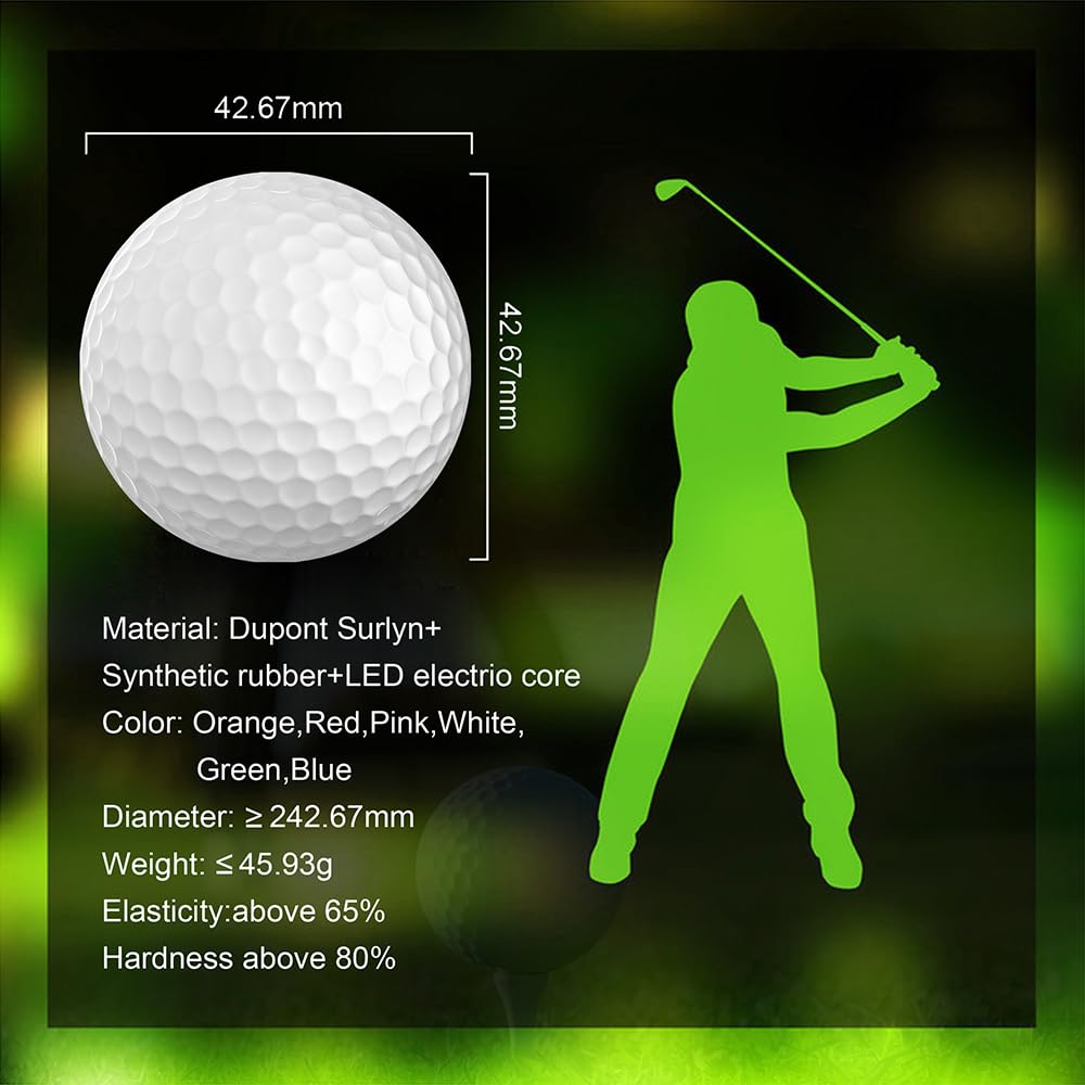 Yoxojv glow in the dark ball white aids quick locating after shots.