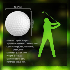 Yoxojv glow in the dark ball white aids quick locating after shots.