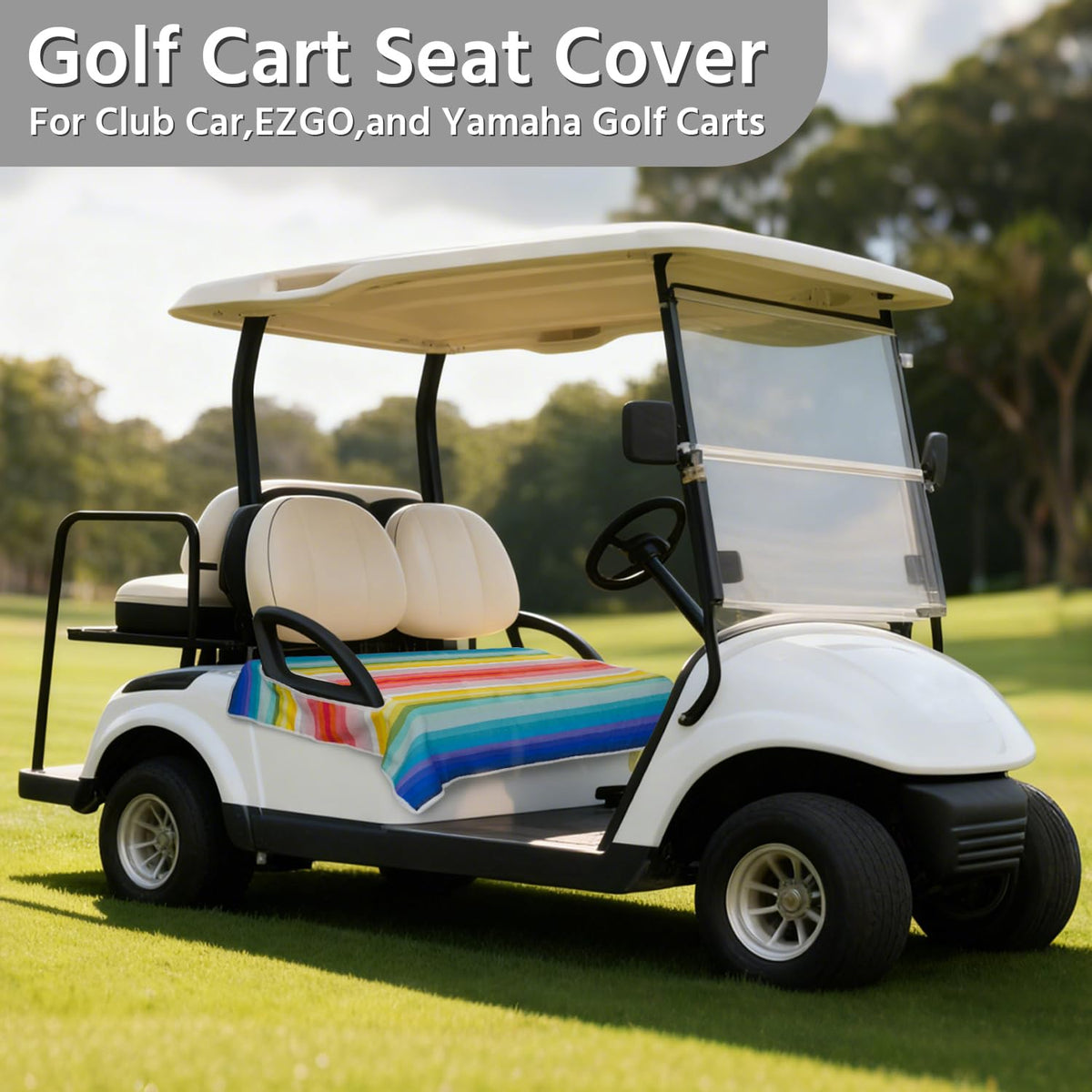 yrhsnclsdg covers two-seat carts like Yamaha EZGO Club Car