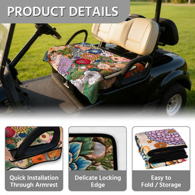 yrhsnclsdg durable-stylish-golf-cart-blanket protects seats and refreshes interior.