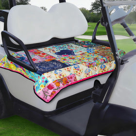 yrhsnclsdg Golf Cart Seat Cover on a Yamaha cart preventing dirt