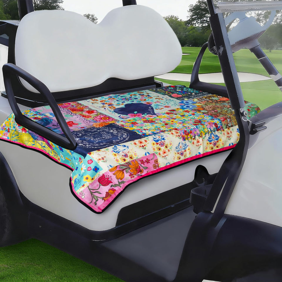 yrhsnclsdg Golf Cart Seat Cover on a Yamaha cart preventing dirt