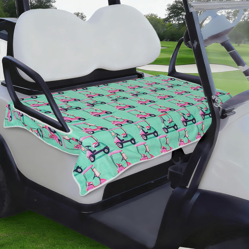 yrhsnclsdg Golf Cart Seat Covers with universal fit protect two-seat carts from dirt.