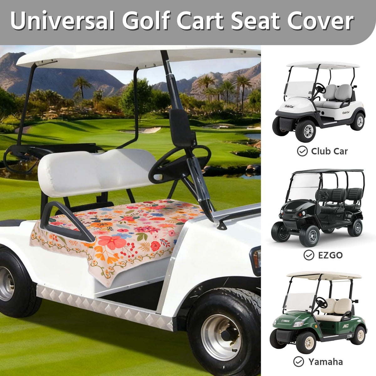 yrhsnclsdg seat cover with armrest holes enables quick, easy installation.