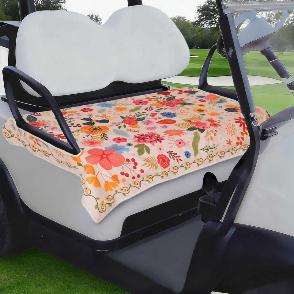 yrhsnclsdg universal seat cover for two-seat golf carts protects upholstery.