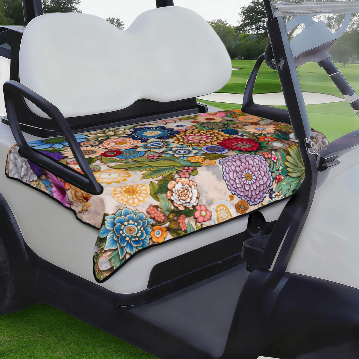 yrhsnclsdg seat cover universal fit improves comfort on 2-seat golf carts.