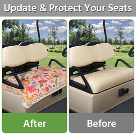 yrhsnclsdg protects seats from dirt while traveling on the course.