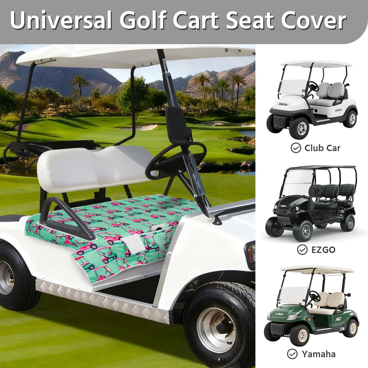 yrhsnclsdg seat towel blanket with four pockets for essentials on the course.