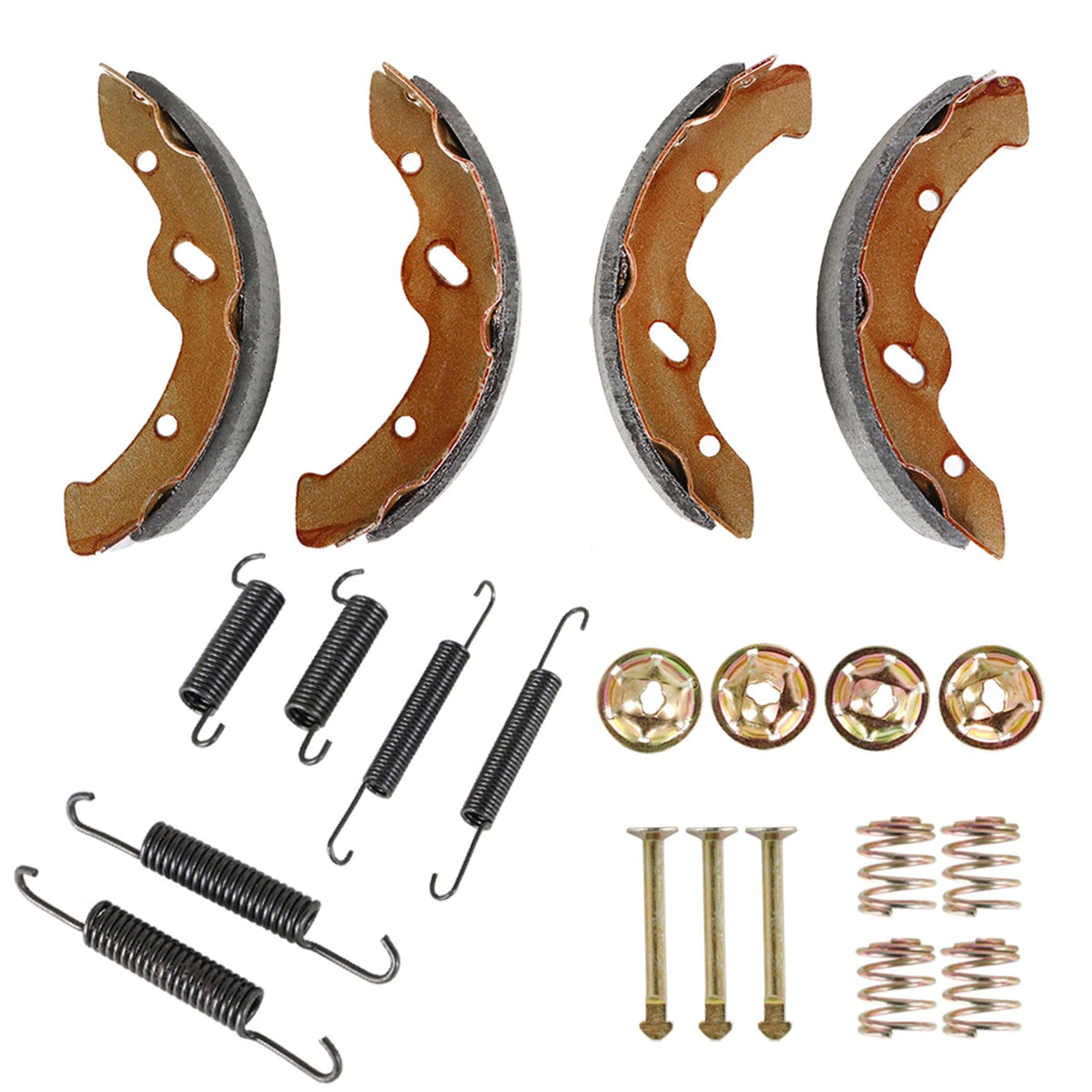 Front view of YSMN brake shoes spring kit showing components for easy inspection