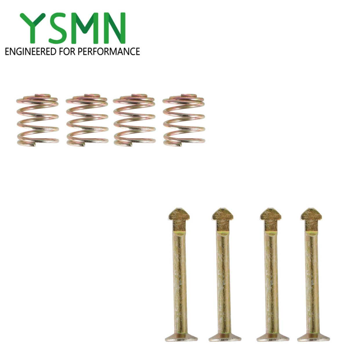 Label on YSMN brake shoes spring kit showing compatible models