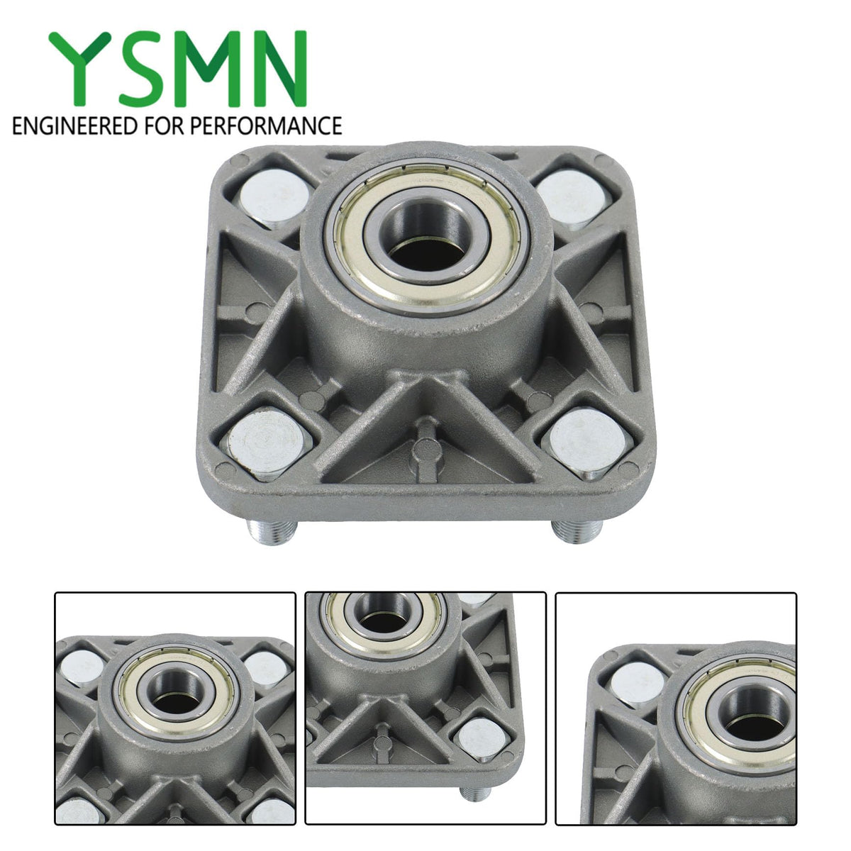YSMN bearing seat image shows durable polyurethane sleeve for long service life