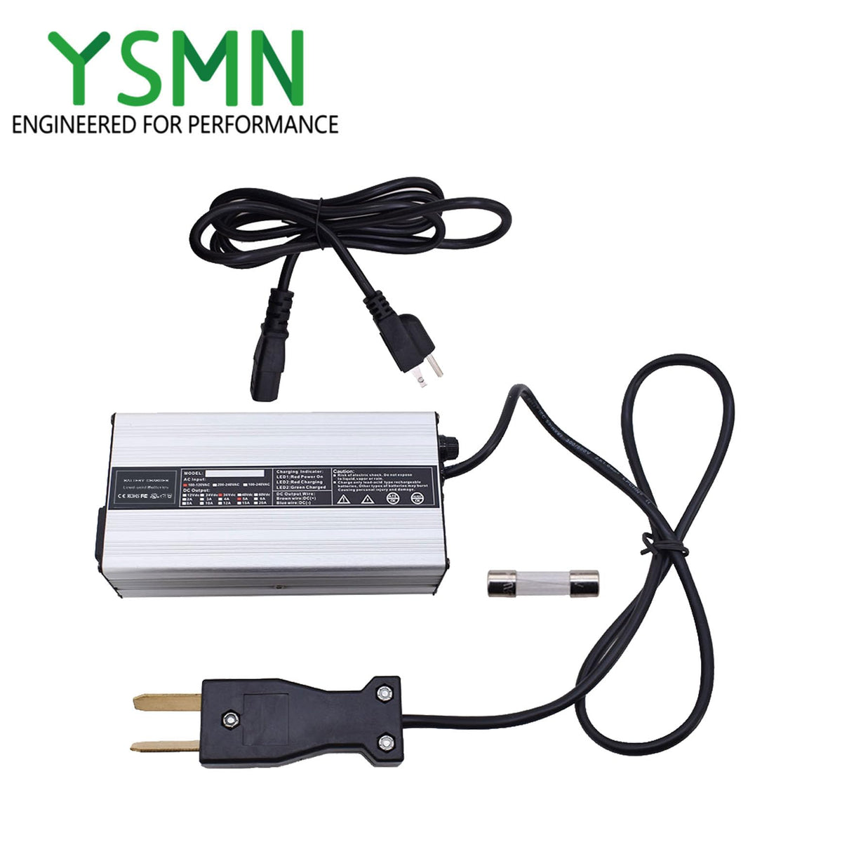 YSMN ready-to-use charger minimizes setup time for your golf cart