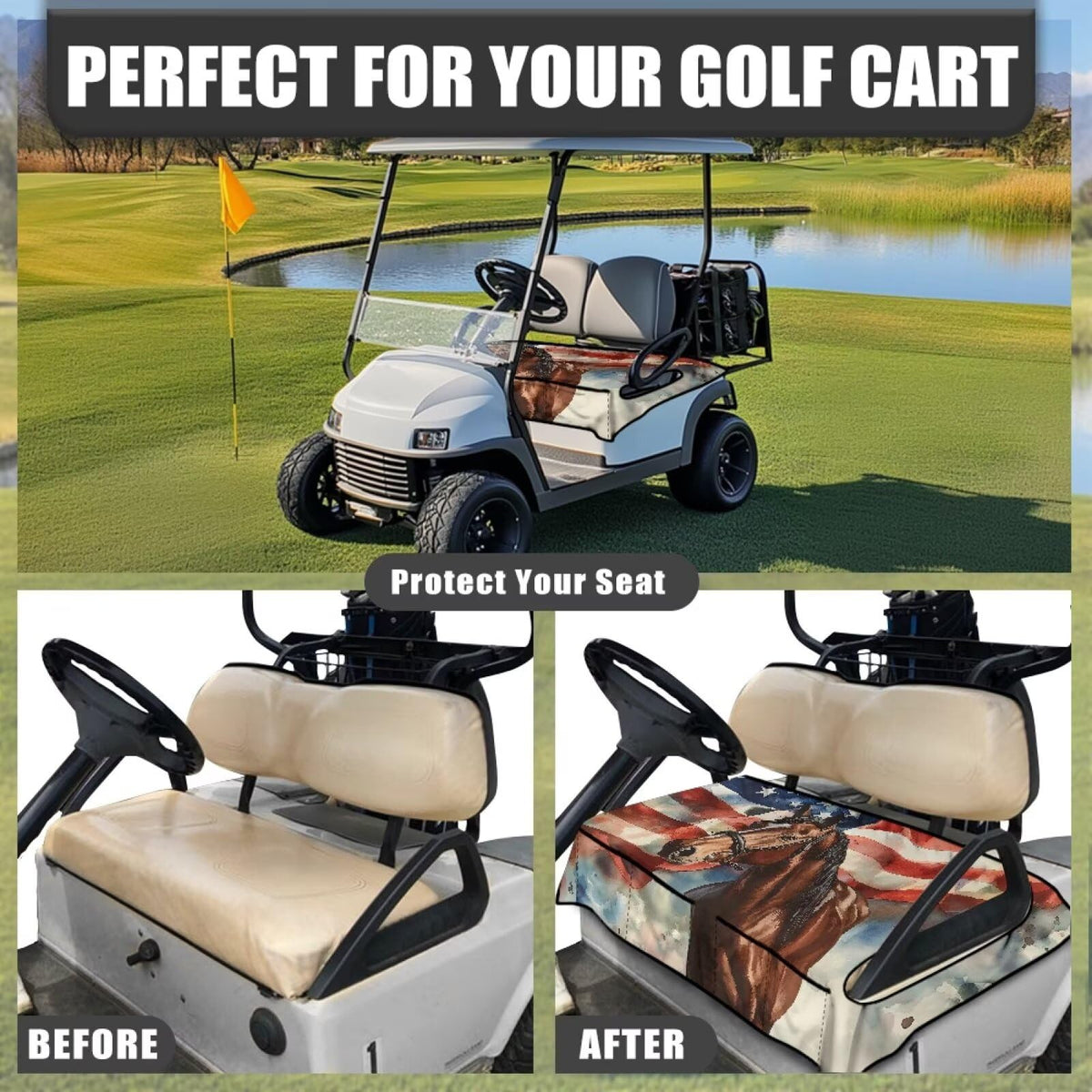 Yspwyqan anti-slip golf cart seat blanket keeps you secure on bumpy greens.