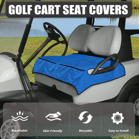 Yspwyqan Blue Print seat cover with four pockets for storage.