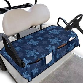 Yspwyqan Blue Turtle seat cover front view showing breathable, protective fabric