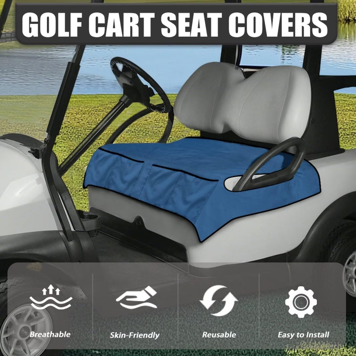 Easy to install with universal fit for EZGO, Yamaha, and Club Car.