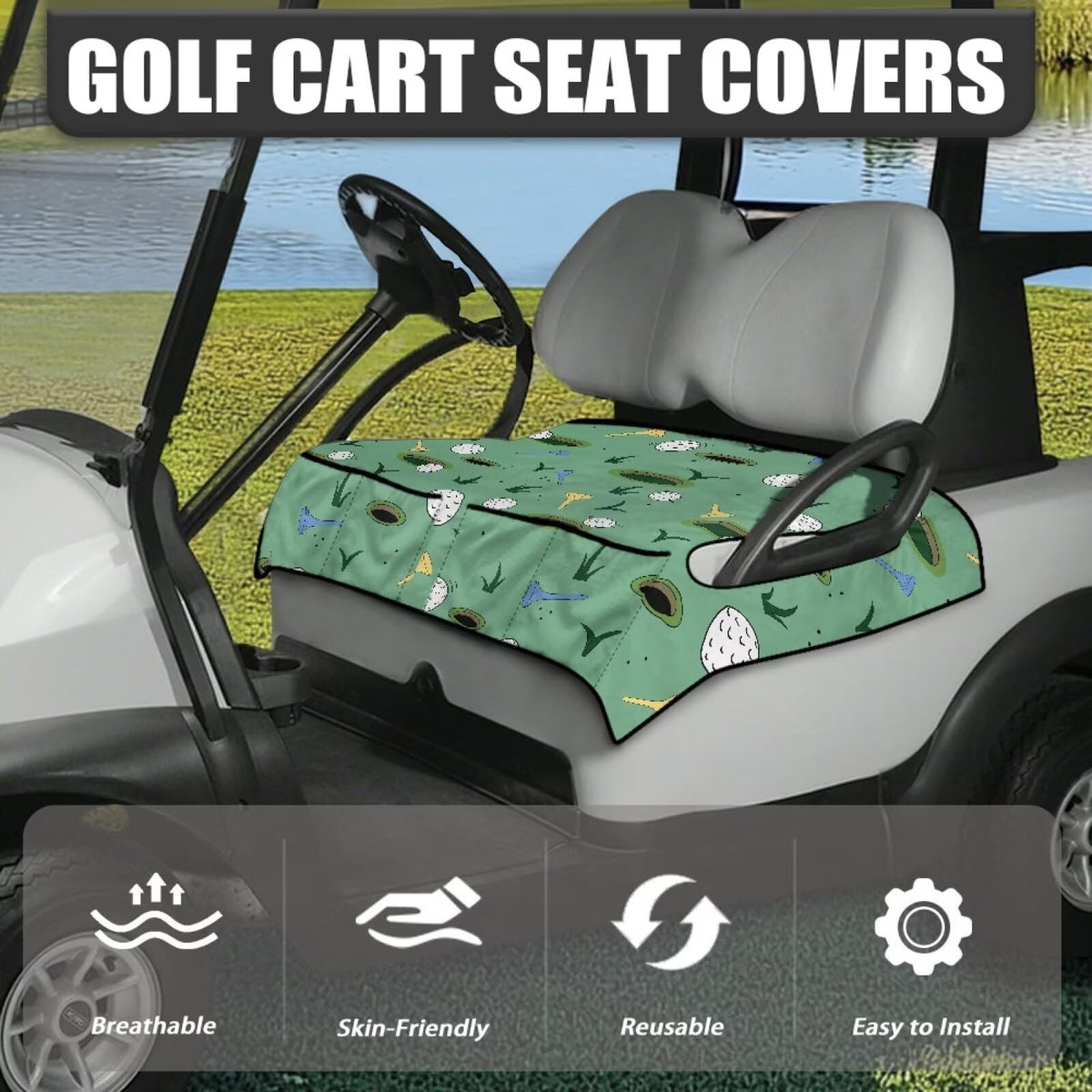 Yspwyqan easy install seat cover with armrest openings for quick setup.