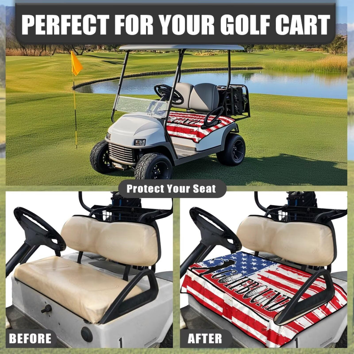 Yspwyqan universal seat cover fits EZGO Yamaha Club Car.