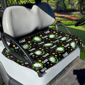 Yspwyqan golf pattern seat cover protects two-person seats and adds style.