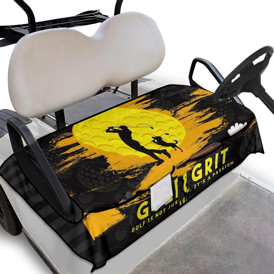Yspwyqan golf seat cover on EZGO fit protects seats with quick installation.
