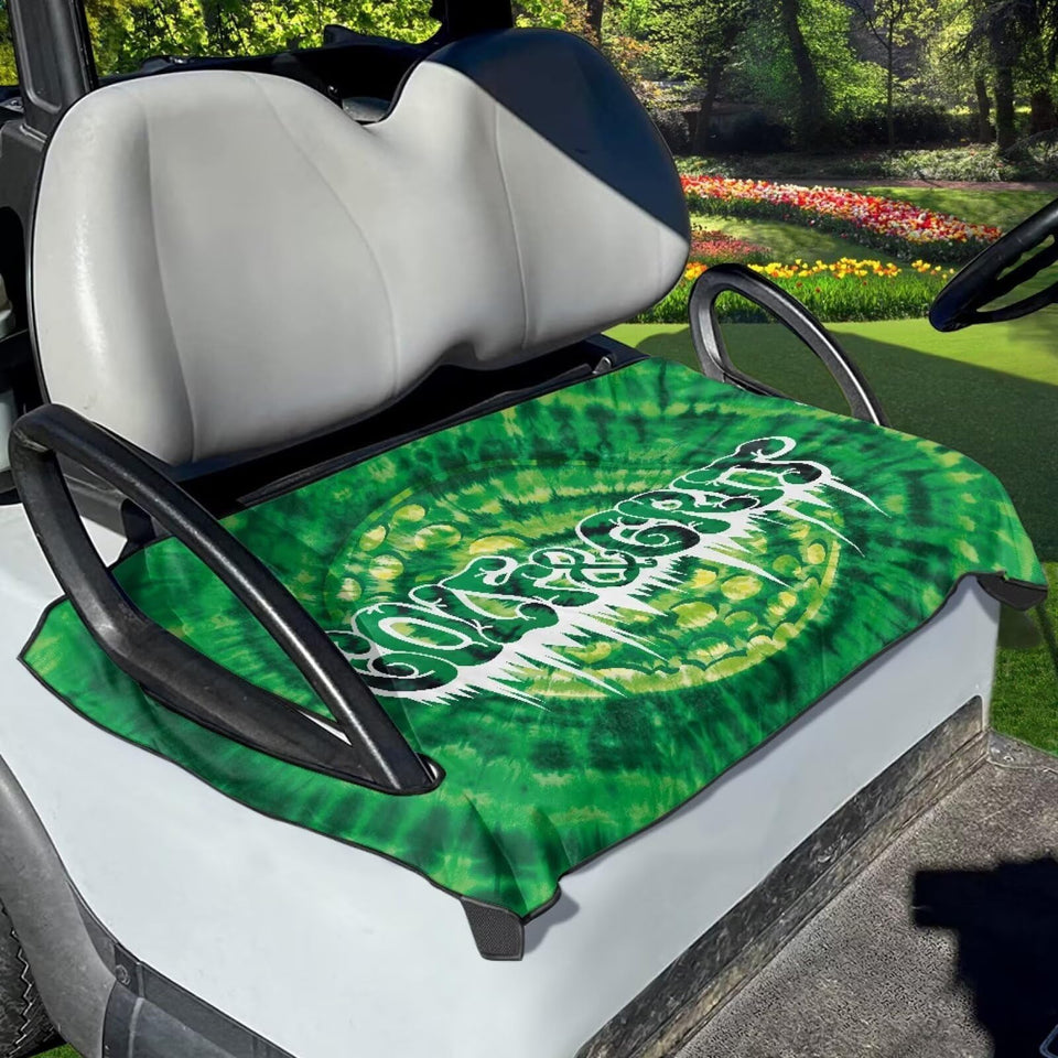 Yspwyqan golf tie-dye seat cover adds color while protecting seats.