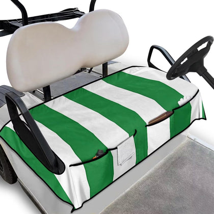 Yspwyqan green stripe seat cover front view protects seats.