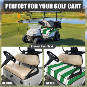 Yspwyqan green stripe seat cover pocket design adds storage.