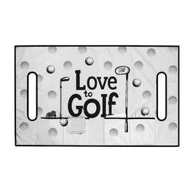 Yspwyqan Love Golf seat cover breathable polyester resists wear and fading.