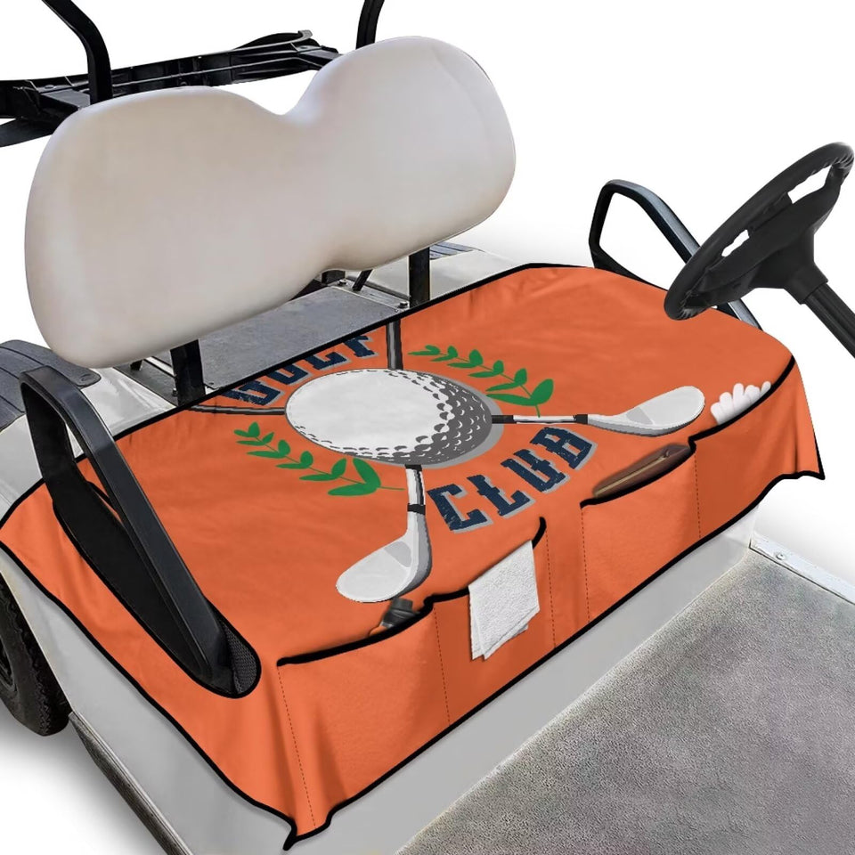 Yspwyqan orange golf seat cover protects seats with vibrant color