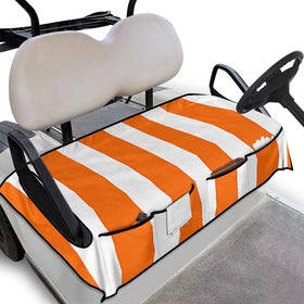 Yspwyqan orange stripes seat cover on EZGO cart protects seats with anti-slip style