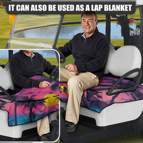 Yspwyqan palm tree seat cover on a universal fit shows pockets for storage.