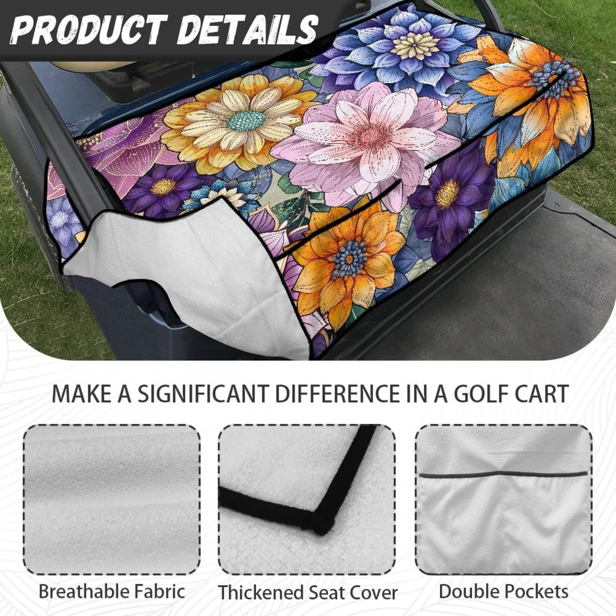 Yspwyqan seat cover anti-slip design keeps it in place.