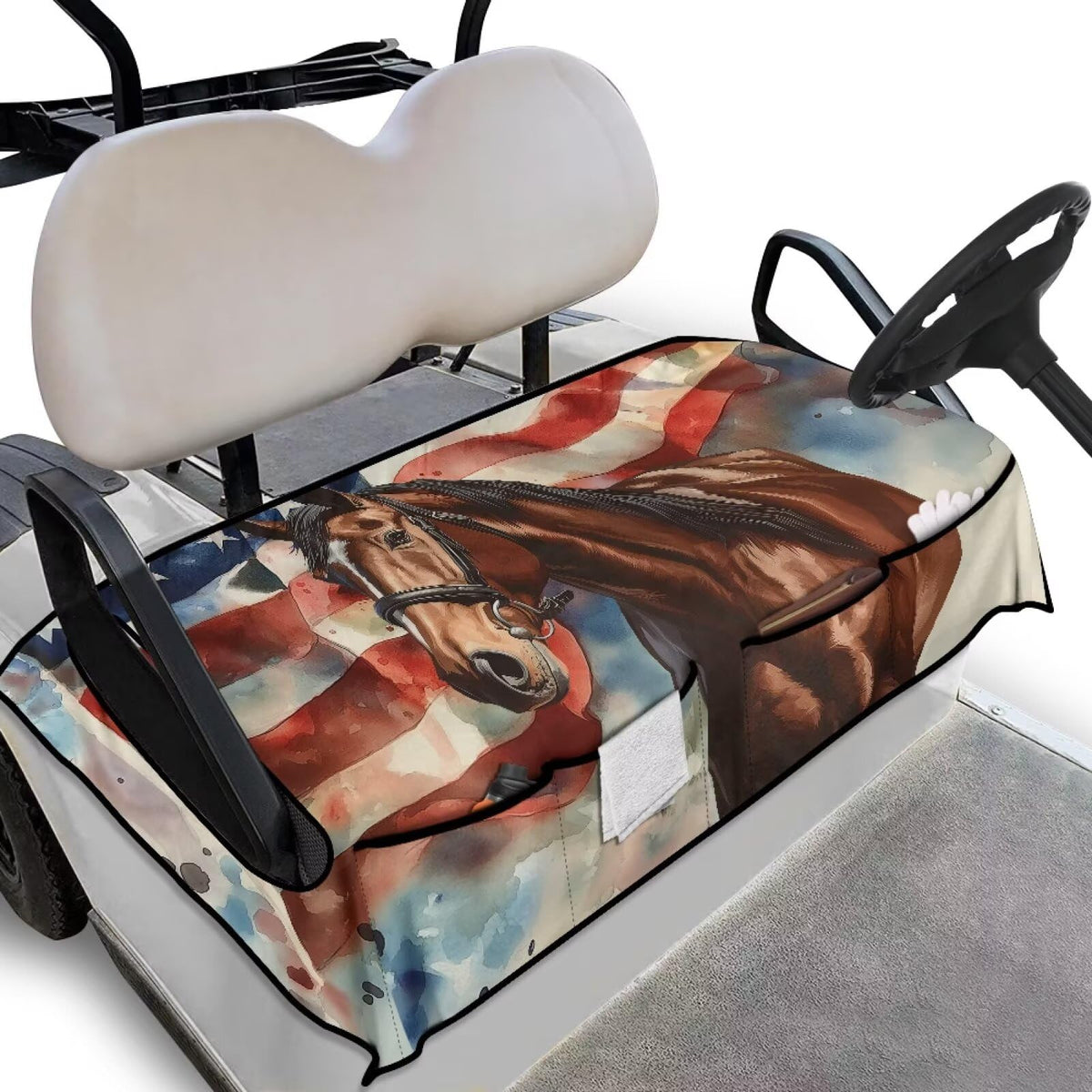Yspwyqan seat cover in breathable material protects EZGO seats from wear and stains.