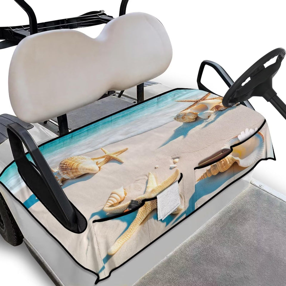 Yspwyqan Shell Starfish seat cover—breathable protection for golf cart seats.