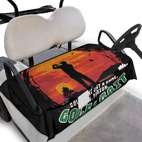 Yspwyqan Sunset universal seat cover protects golf cart seats from wear.