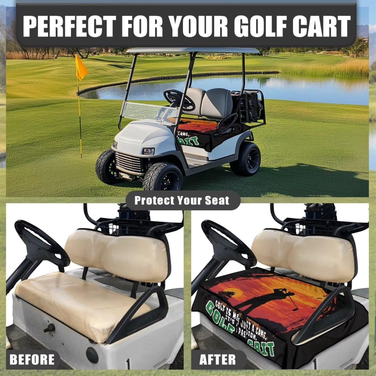 Yspwyqan Sunset anti-slip seat cover stays securely in place.